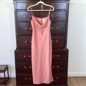 BHLDN Anthropologie Cali Charmeuse Midi Dress
